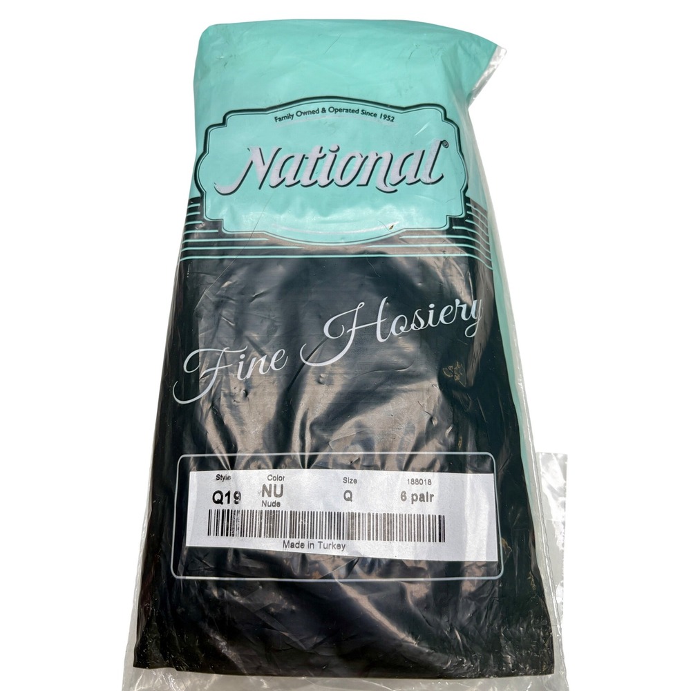 Nude Stockings Size Q Plus Size Pack of 6 Pairs Vintage National Fine Hosiery